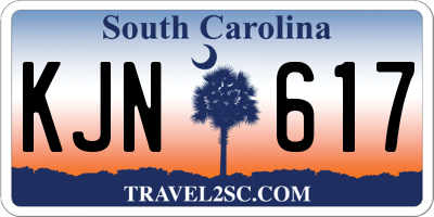 SC license plate KJN617