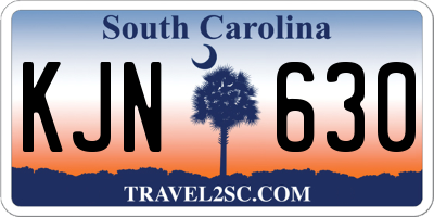 SC license plate KJN630