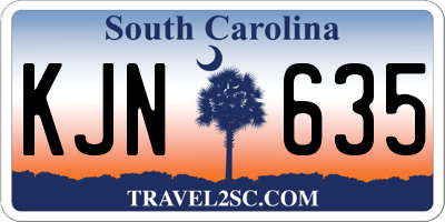 SC license plate KJN635