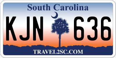 SC license plate KJN636