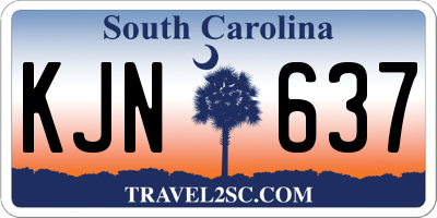 SC license plate KJN637