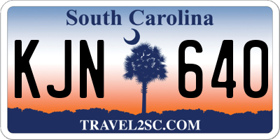 SC license plate KJN640