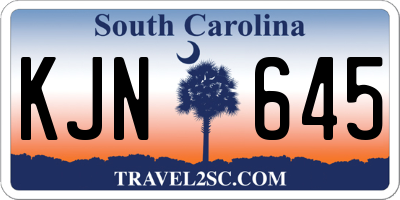 SC license plate KJN645