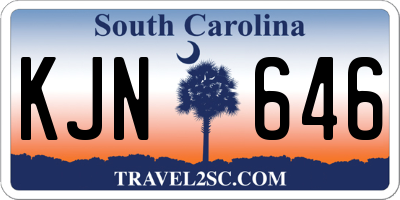 SC license plate KJN646