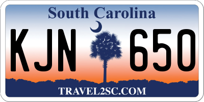 SC license plate KJN650