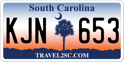 SC license plate KJN653