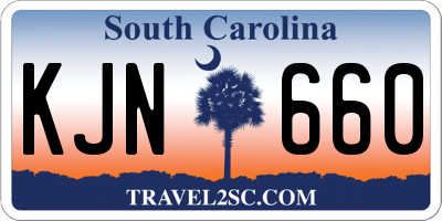 SC license plate KJN660