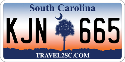 SC license plate KJN665