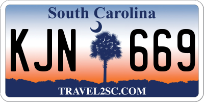 SC license plate KJN669