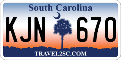 SC license plate KJN670