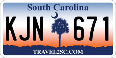 SC license plate KJN671