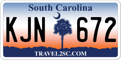 SC license plate KJN672