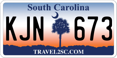 SC license plate KJN673