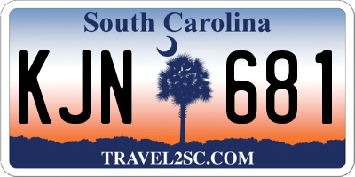 SC license plate KJN681