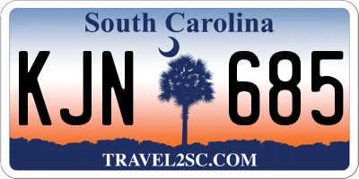SC license plate KJN685