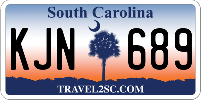 SC license plate KJN689