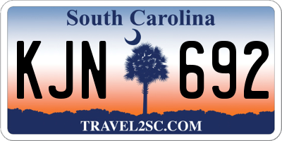 SC license plate KJN692
