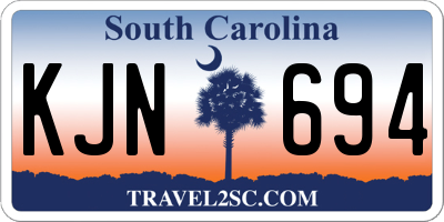 SC license plate KJN694