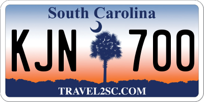 SC license plate KJN700