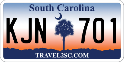 SC license plate KJN701