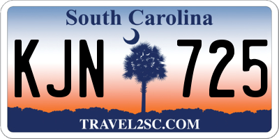 SC license plate KJN725
