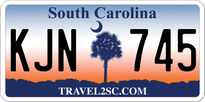 SC license plate KJN745