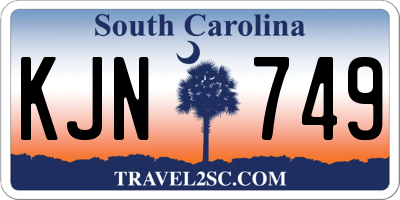 SC license plate KJN749