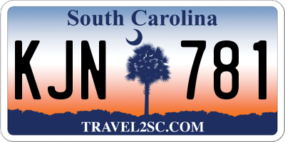 SC license plate KJN781