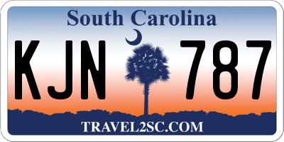 SC license plate KJN787