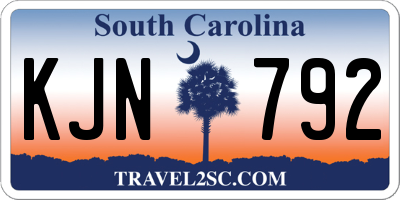 SC license plate KJN792