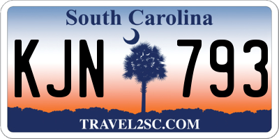 SC license plate KJN793
