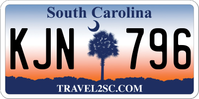 SC license plate KJN796