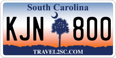 SC license plate KJN800