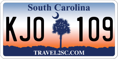 SC license plate KJO109