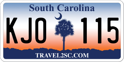 SC license plate KJO115