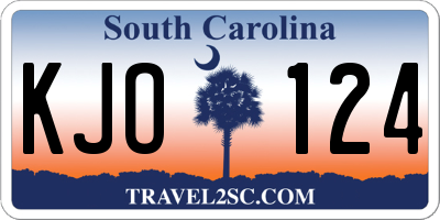 SC license plate KJO124