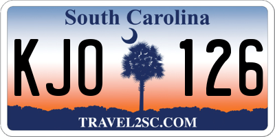 SC license plate KJO126
