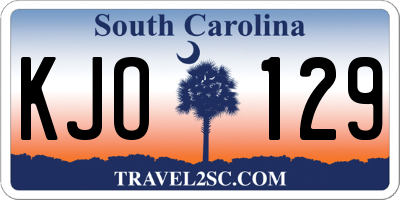 SC license plate KJO129