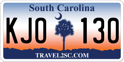 SC license plate KJO130