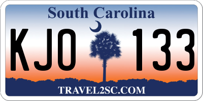 SC license plate KJO133