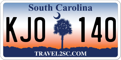 SC license plate KJO140