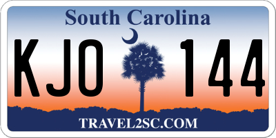 SC license plate KJO144