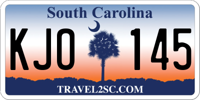 SC license plate KJO145