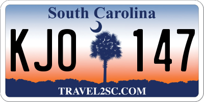 SC license plate KJO147