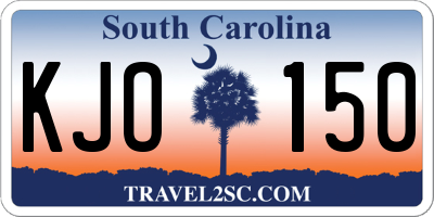 SC license plate KJO150