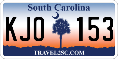 SC license plate KJO153