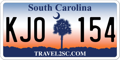 SC license plate KJO154