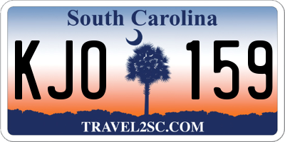 SC license plate KJO159