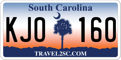 SC license plate KJO160