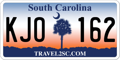 SC license plate KJO162